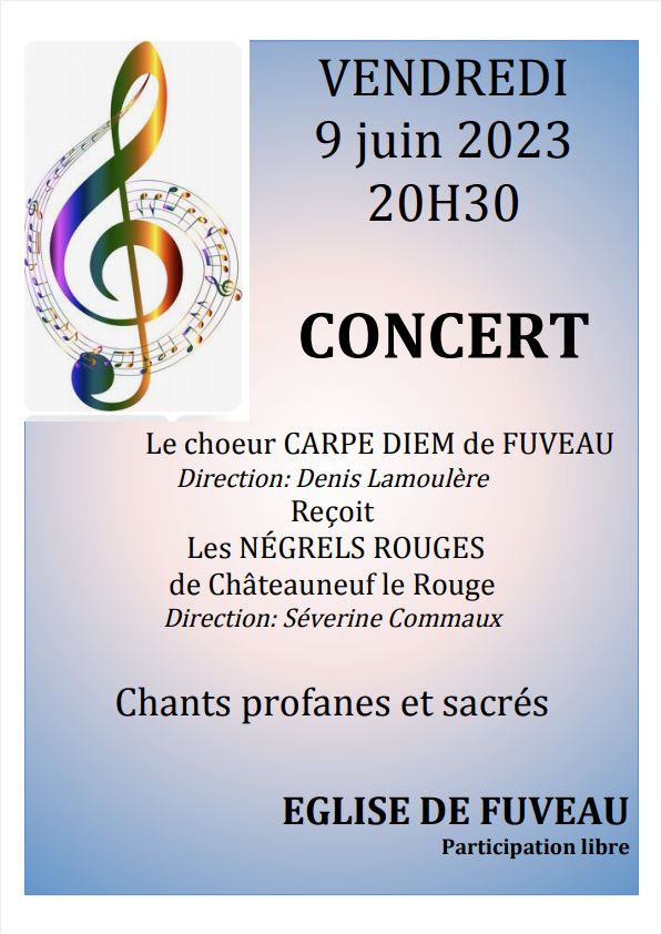 Affiche concert Fuveau 09.06.2023