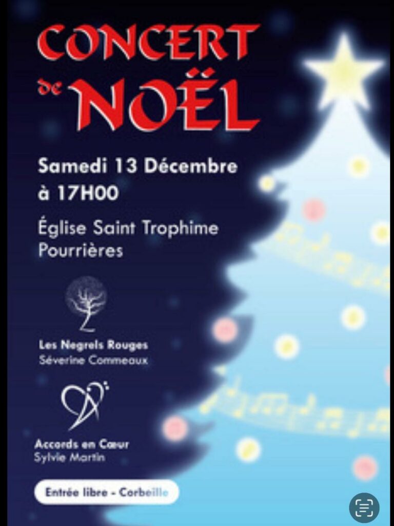 affiche concert Pourrières 13.12.25